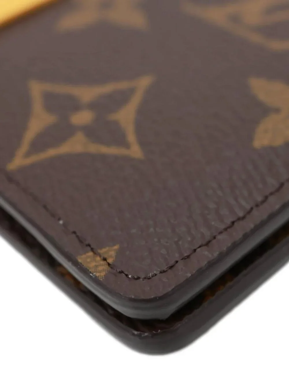 Louis Vuitton  Pocket Organizer Monogram Macassar Canvas Wallet Safran Yellow